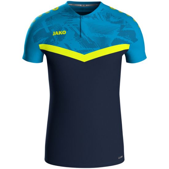 Afbeeldingen van Polo Iconic marine JAKO-blauw/fluogeel